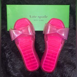 KATE SPADE TIE THE KNOT TRANSLUCENT SANDALS